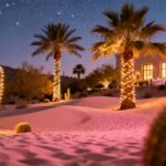 Magical desert lights at a Scottsdale evening event.